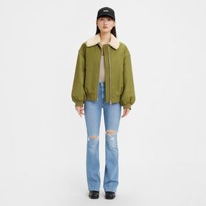 NWT Levi’s 726 high rise flare distressed knee jeans